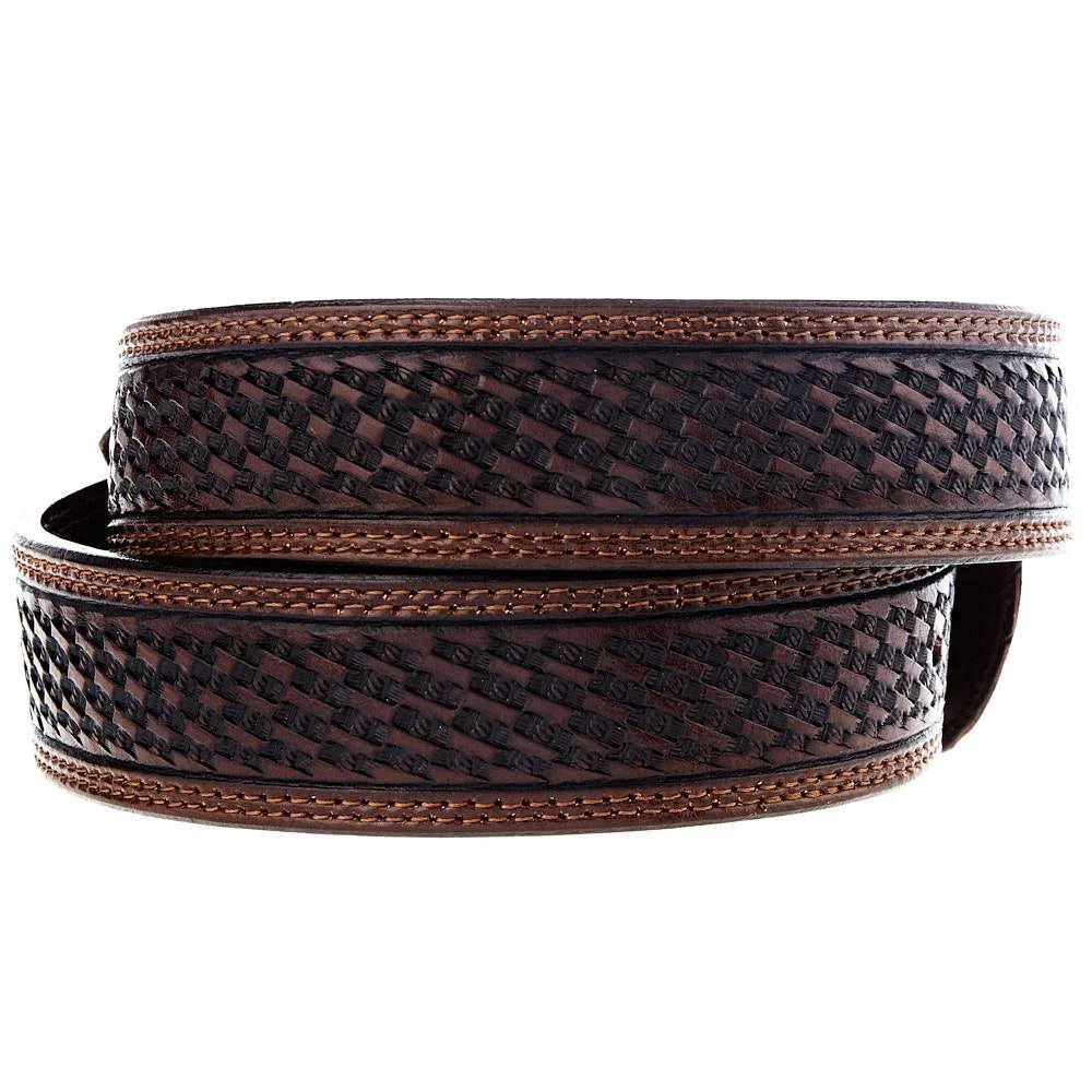 Vogt Silversmiths Chocolate Basket Weaved Belt - Image 2