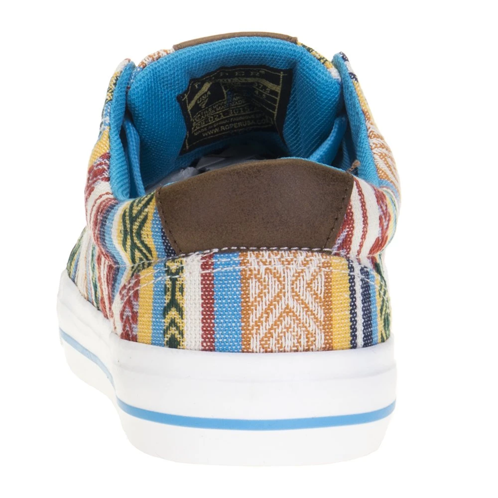 Roper Women's Roper Angel Fire Blue Aztec Tennis Shoe - Image 4