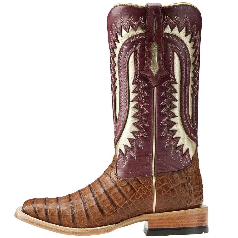 Men's Ariat Silverado Caiman Carmel Belly Blush Cowboy Boots - Image 2