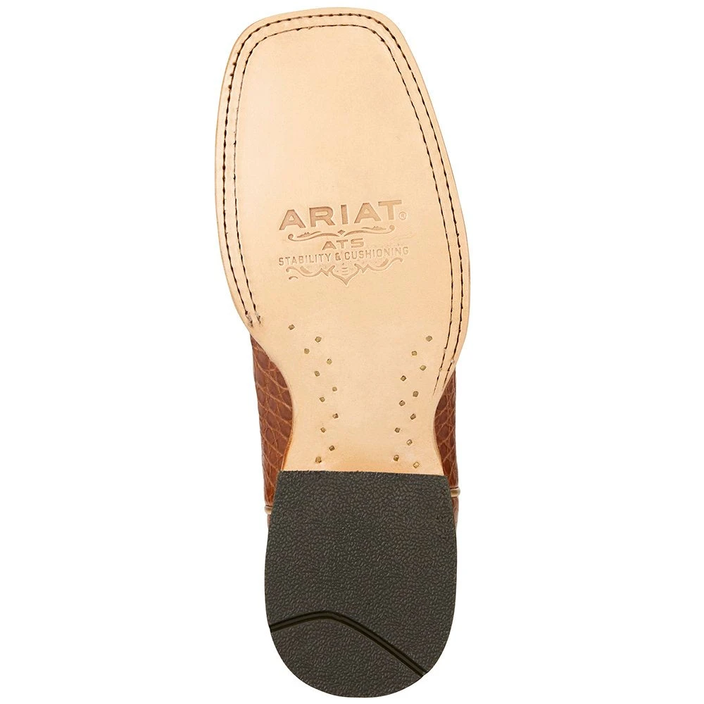 Men's Ariat Silverado Caiman Carmel Belly Blush Cowboy Boots - Image 5