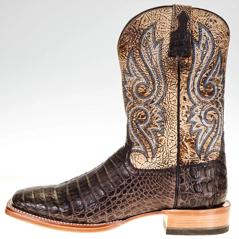Ariat Men's Relentless Chocolate Caiman Belly 11in. Lion Tan Top Boot - Image 3