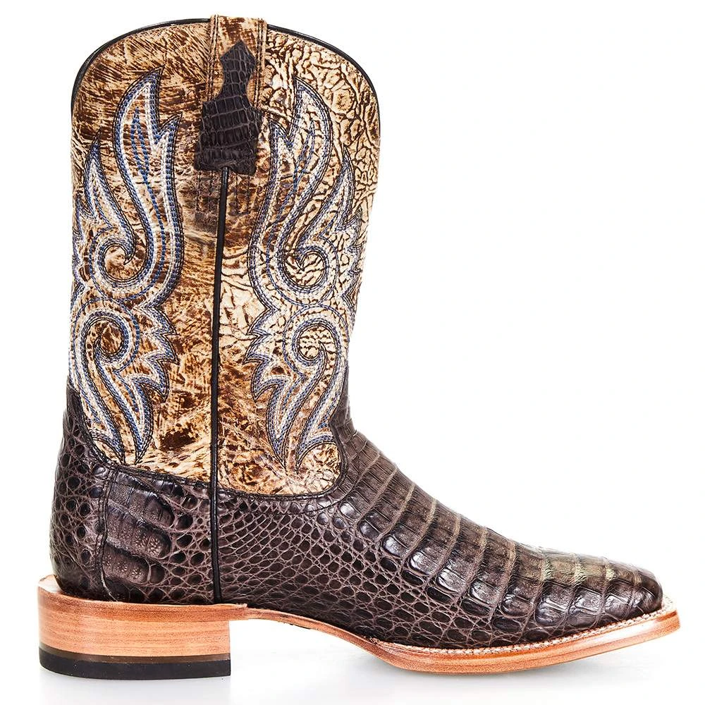 Ariat Men's Relentless Chocolate Caiman Belly 11in. Lion Tan Top Boot - Image 5