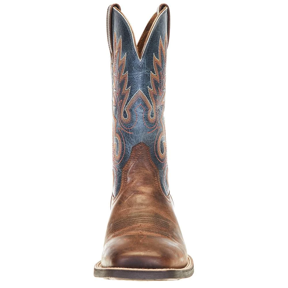 Ariat Men's Layton Weathered Chestnut 11in. Rail Blue Top Square Toe Boot - Image 2