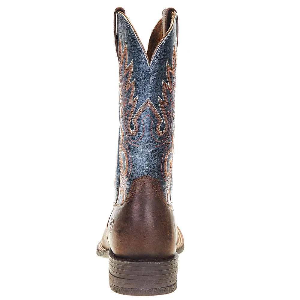 Ariat Men's Layton Weathered Chestnut 11in. Rail Blue Top Square Toe Boot - Image 4