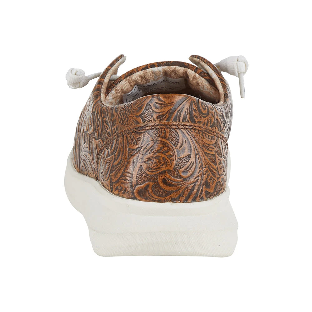 Ariat Women's Brown Floral Emboss Hilo Casual Shoe - Image 4