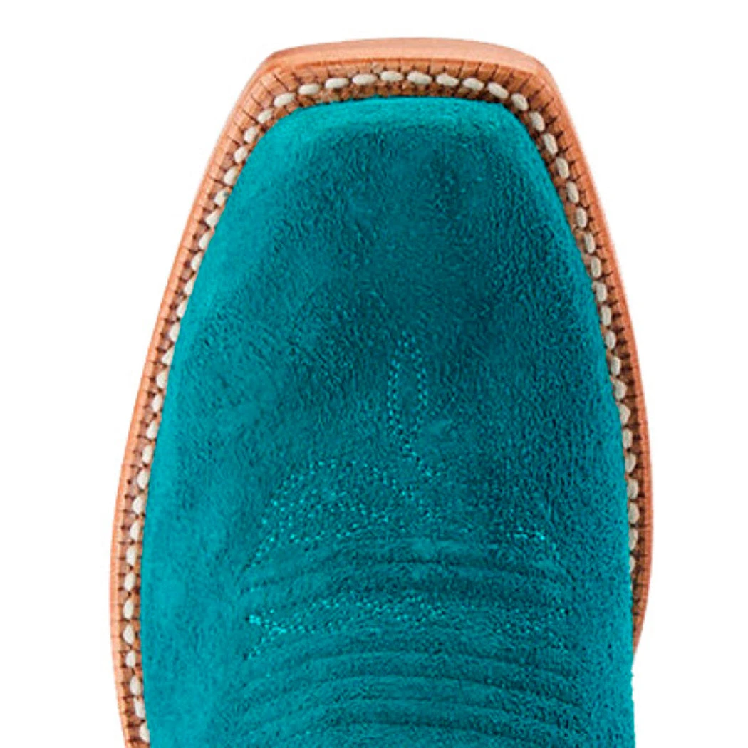 Ariat Womens Futurity Boon Ancient Turqouise Roughout Gilded Mocha Top Boot - Image 5