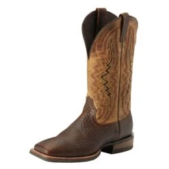 Ariat Men's Relentless Short Round Straight Whiskey 13in. Dusted Wheat Top Square Toe Cowboys Boots