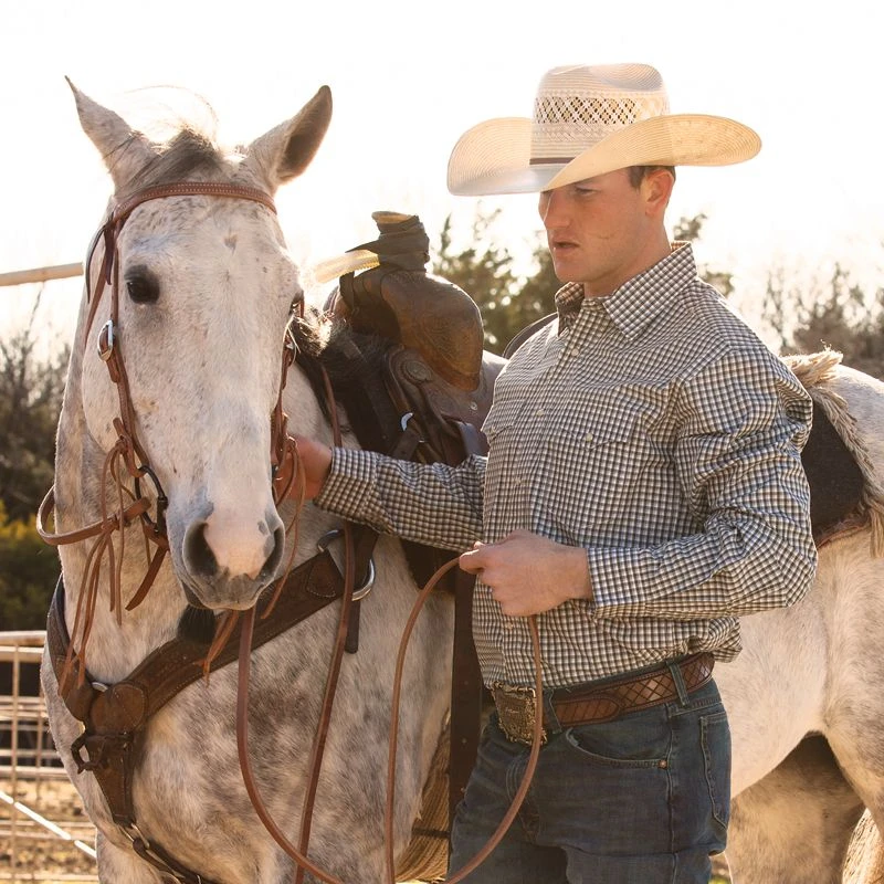 American Hats 15 Star Wheat 4-1/2in. Brim Straw Cowboy Hat - Image 3