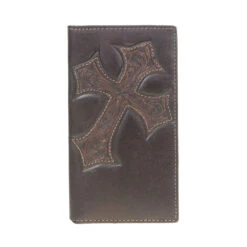 Brown Cross Bi-Fold Money Clip