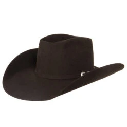 American Hats 7X Chocolate Open Crown 4-1/4 Brim Felt Cowboy Hat
