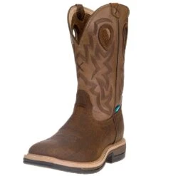 Twisted X Men's Lite Cowboy Bark Brown 12in. Tan Top Waterproof Work Boot