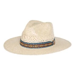 Rodeo King Tracker Jute With Tapestry Band 3 1/in.` Brim Fashion Straw Hat