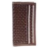 Western Fashion Leather Rodeo Wallet With Lace Detail