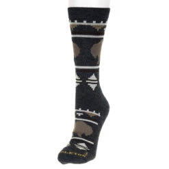 Pendleton Woolen Mills Charcoal Roaming Bison Camp Socks