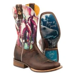Tin Haul Footwear Women's Highbrow Horses Brown Boot