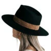 Gigi Pip Black Miller Fedora With Brown Band Fashion Hat