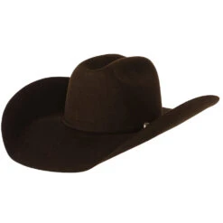 Rodeo King 7X Chocolate 5in. Brim Open Crown Self Band Felt Hat
