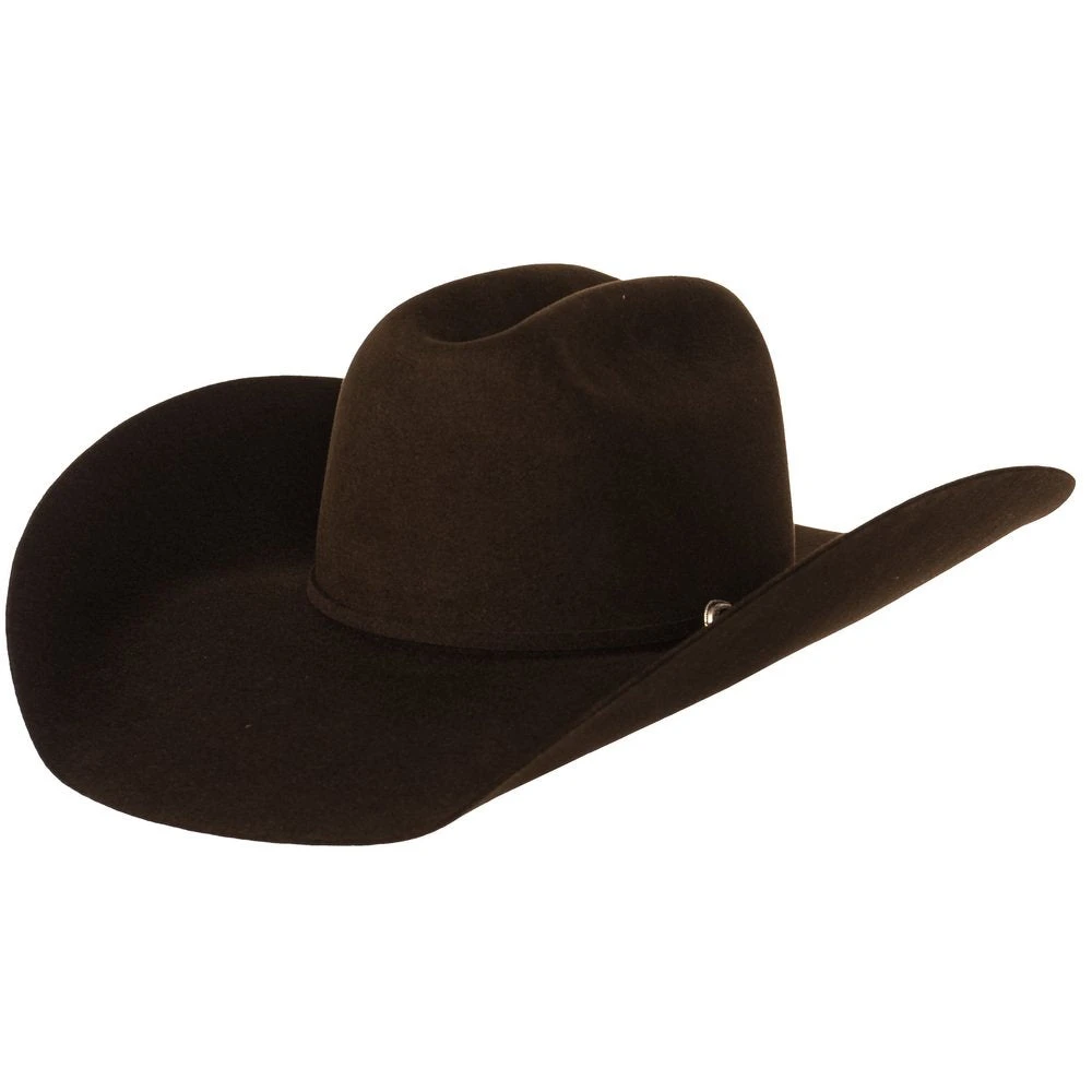 Rodeo King 7X Chocolate 5in. Brim Open Crown Self Band Felt Hat