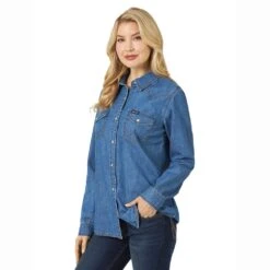 Wrangler Women's Denim Snap Shirt
