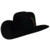 Stetson Hats 6X Precreased Rancher Black 4in. Brim Black Felt Cowboy Hat