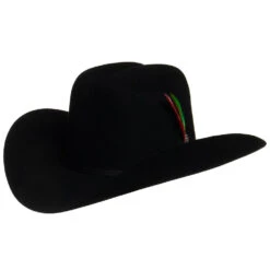 Stetson Hats 6X Precreased Rancher Black 4in. Brim Black Felt Cowboy Hat