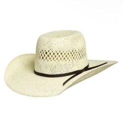 Kids Twister Vented Cattlemans Crease Straw Hat