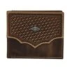 Justin Men`s Basketweave Yoke Bifold Wallet