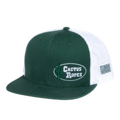 Cactus Ropes Green And White Mesh Cap