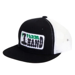 Toddler Farm Hand Black/White Cap