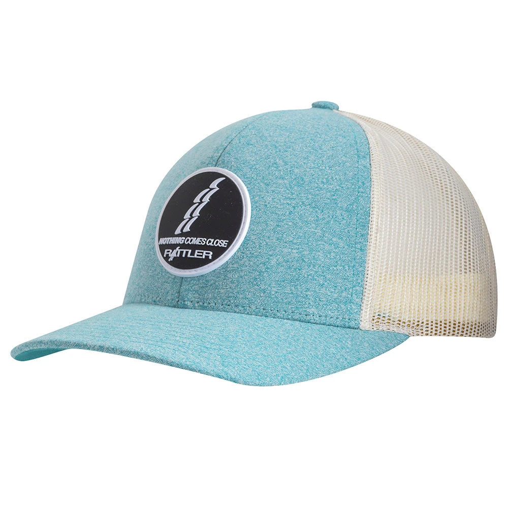 Rattler Ropes Small Teal And Birch Rubber Logo Patch Cap