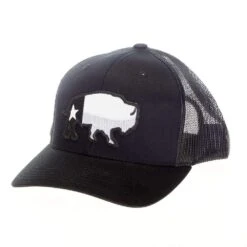 Red Dirt Hat Company Texas Buffalo Gray Scale Cap
