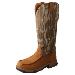 Twisted X Men's Brown 17in. Mossy Oak Bottomland Top Snake Boot