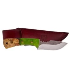 Western Fashion Twisted X Fixed Blade Rosewood Acrylic Knife W/Sheath XK406