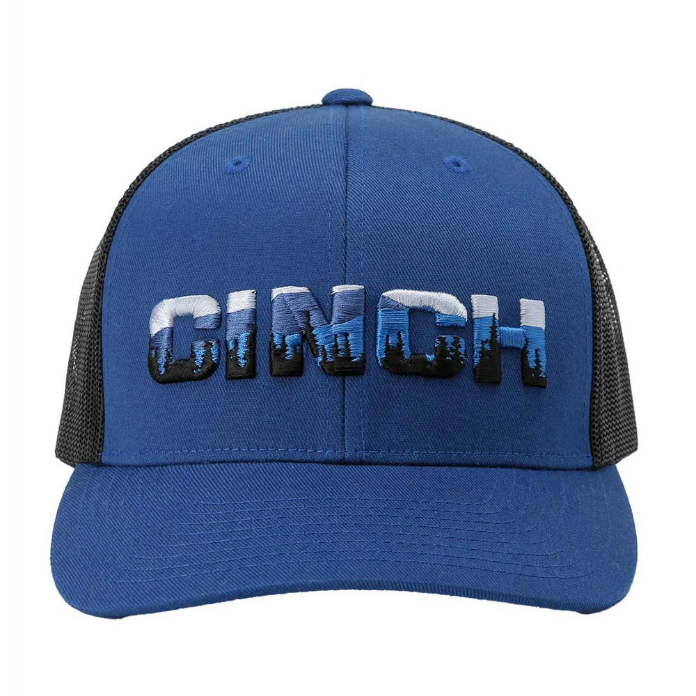 Men's Cinch Blue And Black Logo Cap