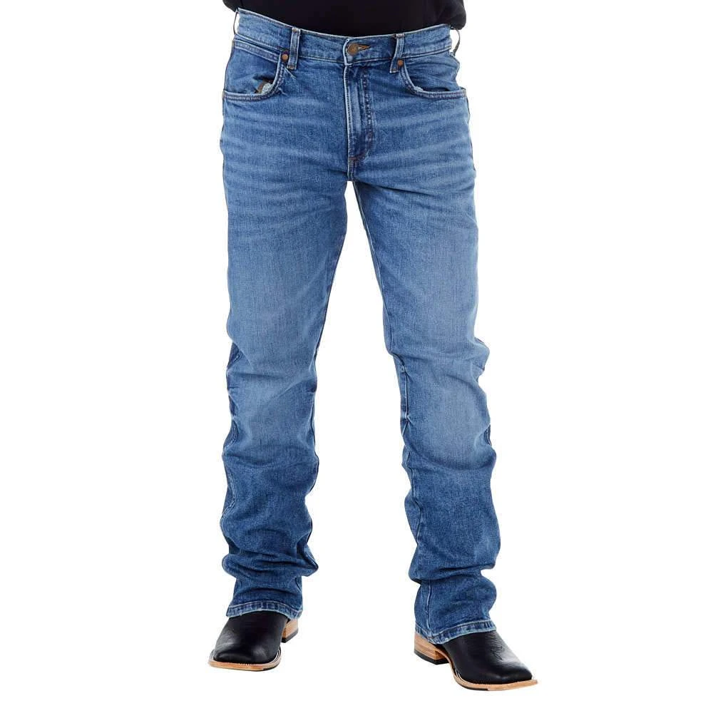 Wrangler Men's Retro Green Slim Boot Haze Wash - Image 5