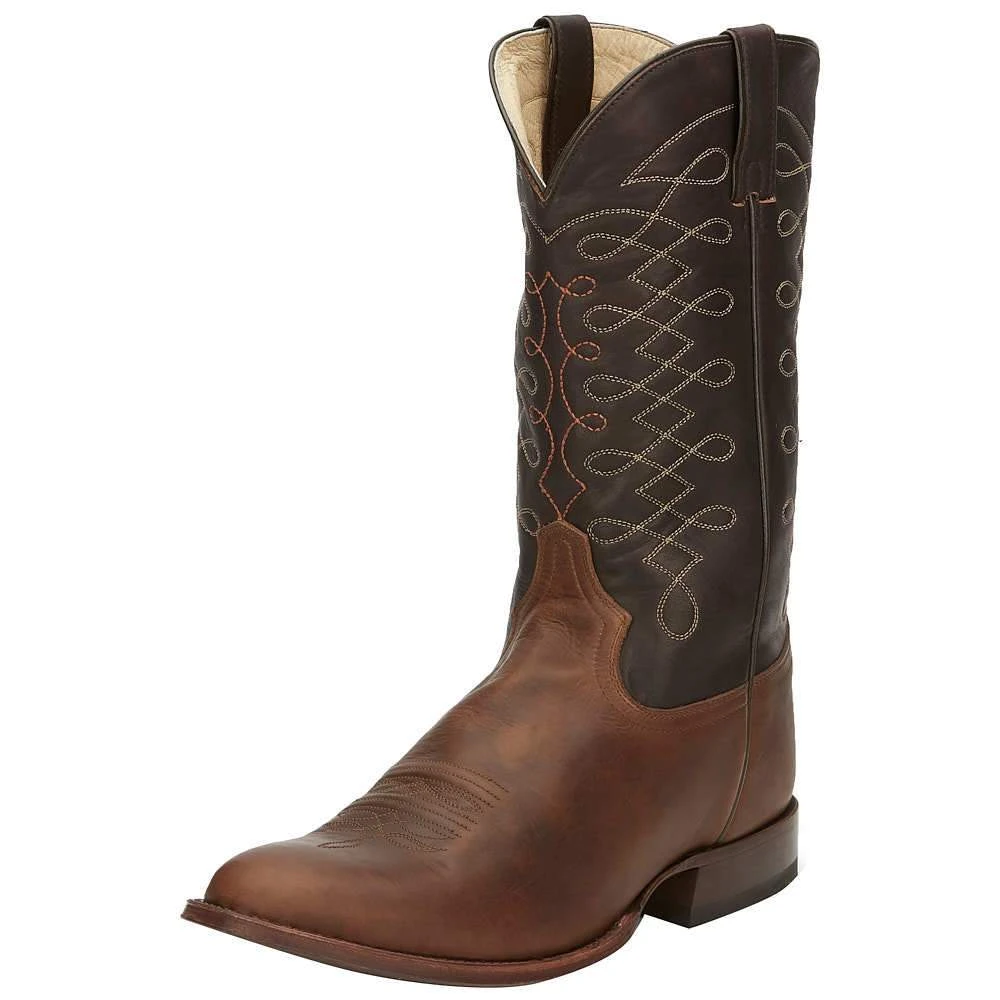 Tony Lama Men's Patron Fossil Brown 13in. Round Toe Cowboy Boots