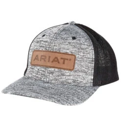 Ariat Men's Leather Patch Logo Cap