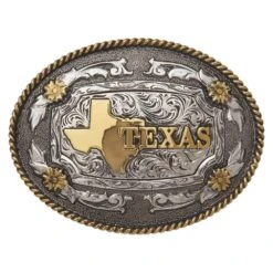 And West Texas State Oval Rope Edge Buckle