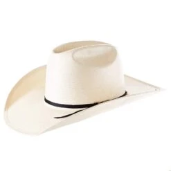 American Hats AHC 5604 2 Cord Black Band 4in. Brim Open Crown Straw Cowboy Hat