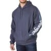 Wrangler Men's Navy Arm Logo Hooded Sweatshirt