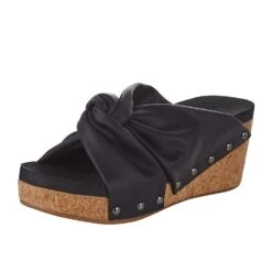 Corkys Footwear Women`s Corky's Cheerful Black Wedge