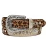 Women's Nocona Leopard Pring Hair On Belt
