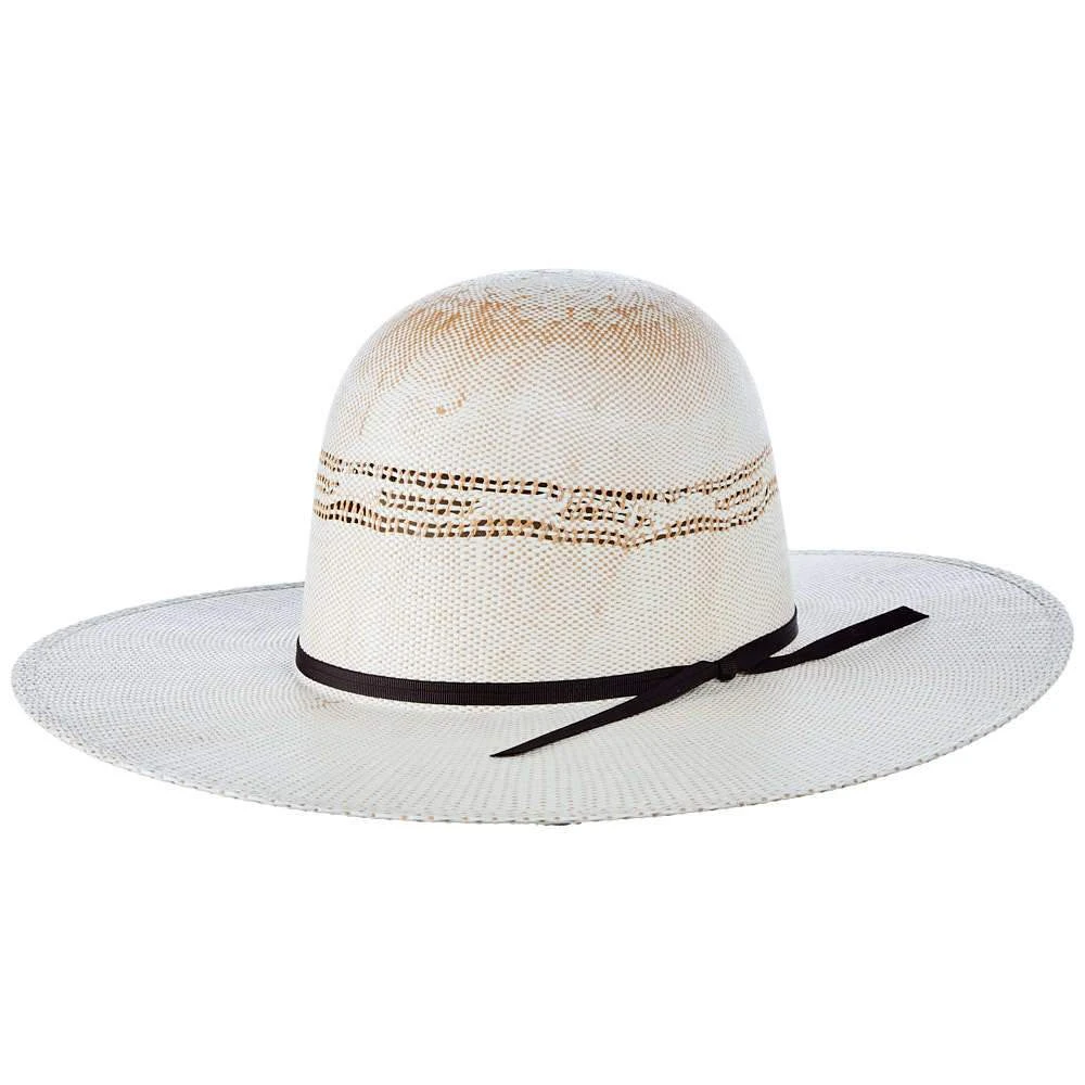 Youth Twister Ivory And Tan Bangora Straw Hat