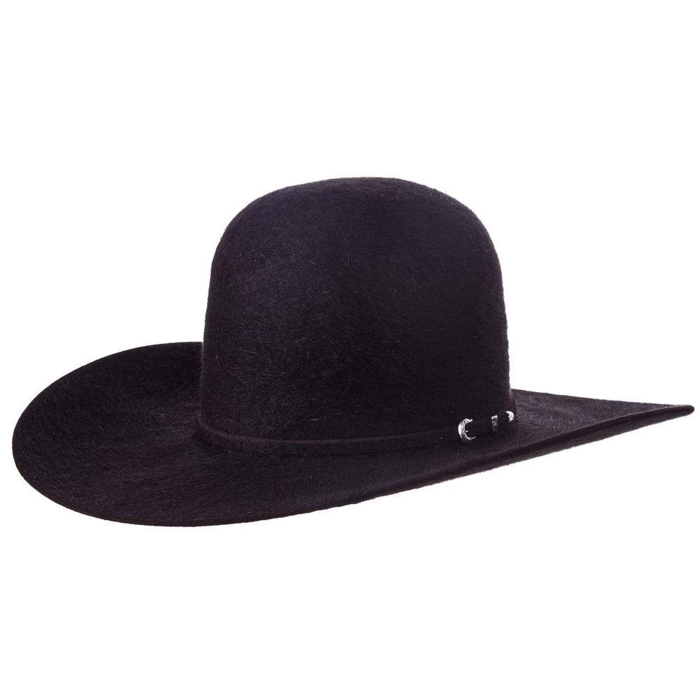 Rodeo King 10X Black Cherry Grizzly 4 1/2in. Brim Open Crown Felt Cowboy Hat