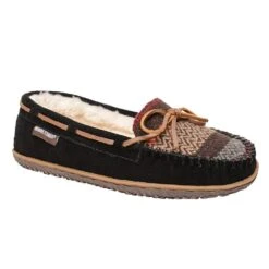 Minnetonka Women's Tilia Black Multi Slipper