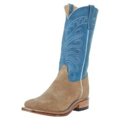 Olathe Boot Company Men's Mesquite Beeswax Reverse Roughout Cowboy Boot