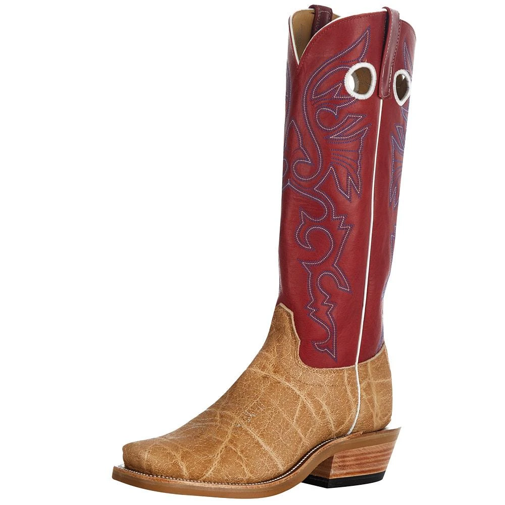 Olathe Boot Company Men's Ride Ready Umber Elephant 15in. Cherry Buffamonte Top Cutter Toe Boot