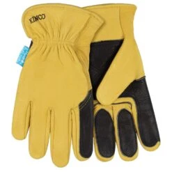Kinco Gloves Hydroflector Water Resistant Grain Buffalo Driver W/Double Palm Glove