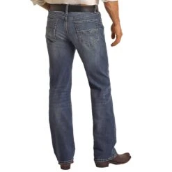 Rock N Roll Cowboy Men's Dale Brisby X Denim Double Barrel Straight Jean