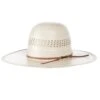 American Hats AHC 7700 Fancy Vent With Two Tone Ivory And Tan 4 1/4in. Brim Round Oval Open Crown Cowboy Hat